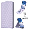 thumbnail image 1 of Flip Wallet Case for iPhone 16, PU Leather Magnetic Snap Folio Cover with Card Holder, Kickstand Function - TPU Shockproof Durable Protective Phone Case for iPhone 16, Purple, 1 of 9