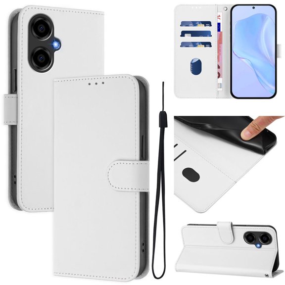 Flip Wallet Cover Case For Blu View 5/5 Pro Phone,BLU G54/G64 Premium PU Leather Shockproof Lanyard Slim Case