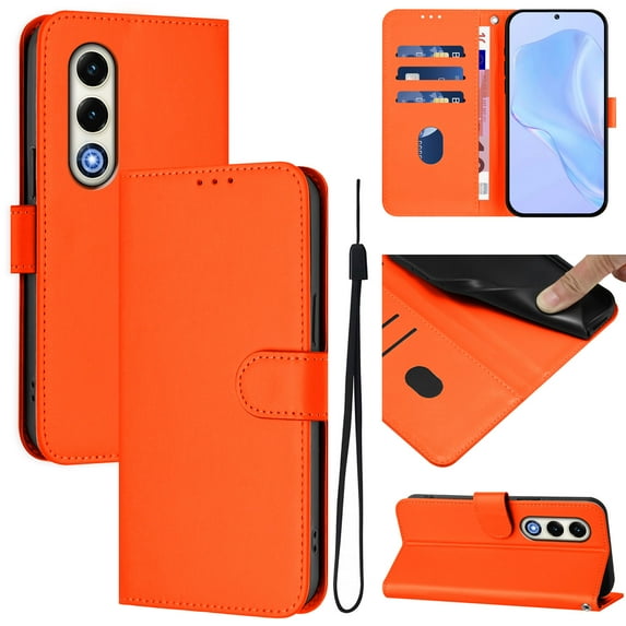 Flip Wallet Cover Case For ITEL S25 4G/S25Ultra 4G Phone, Premium PU Leather Shockproof Lanyard Slim Case