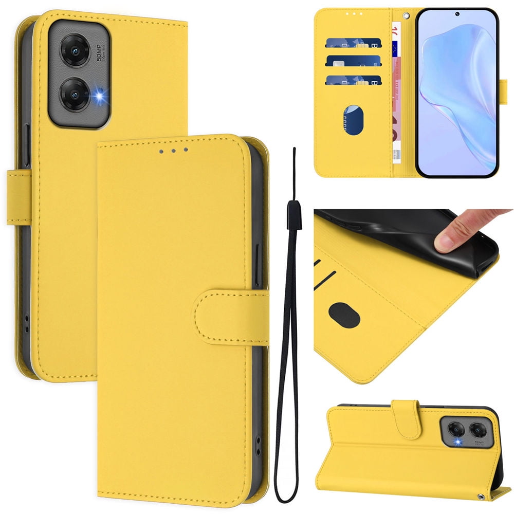 HAOYE Leder Flip Hülle Für Motorola Moto G35 – Mit Standfunktion & Kartenfächern