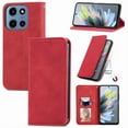 thumbnail image 1 of Flip Wallet Phone Case for Motorola Moto G (2025) with Credit Card Slot, RFID Blocking PU Leather with Stand Shockproof and Anti-Scratch Protective Back Cover for Motorola Moto G (2025), Red, 1 of 4