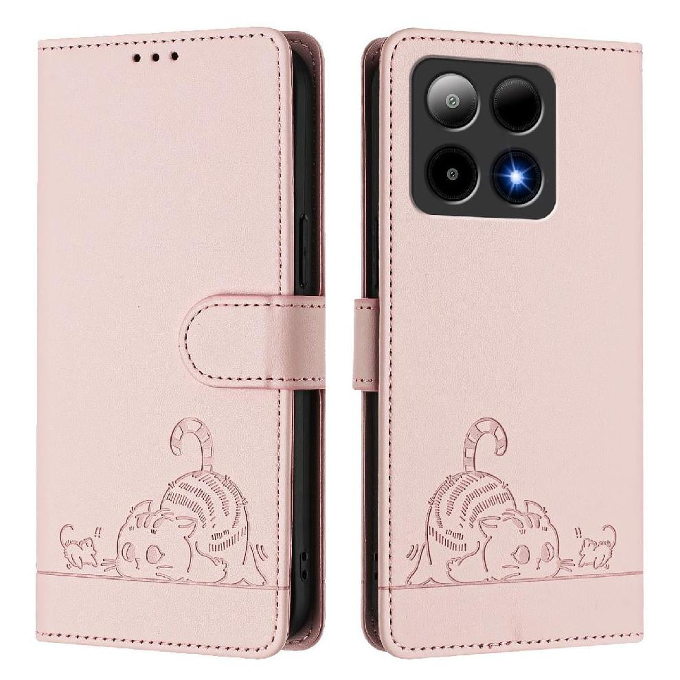 Flip case for GANGXUN Boost Summit 5G 2024 Wallet Case with Kickstand, Card Slots, RFID Block, Cat Design