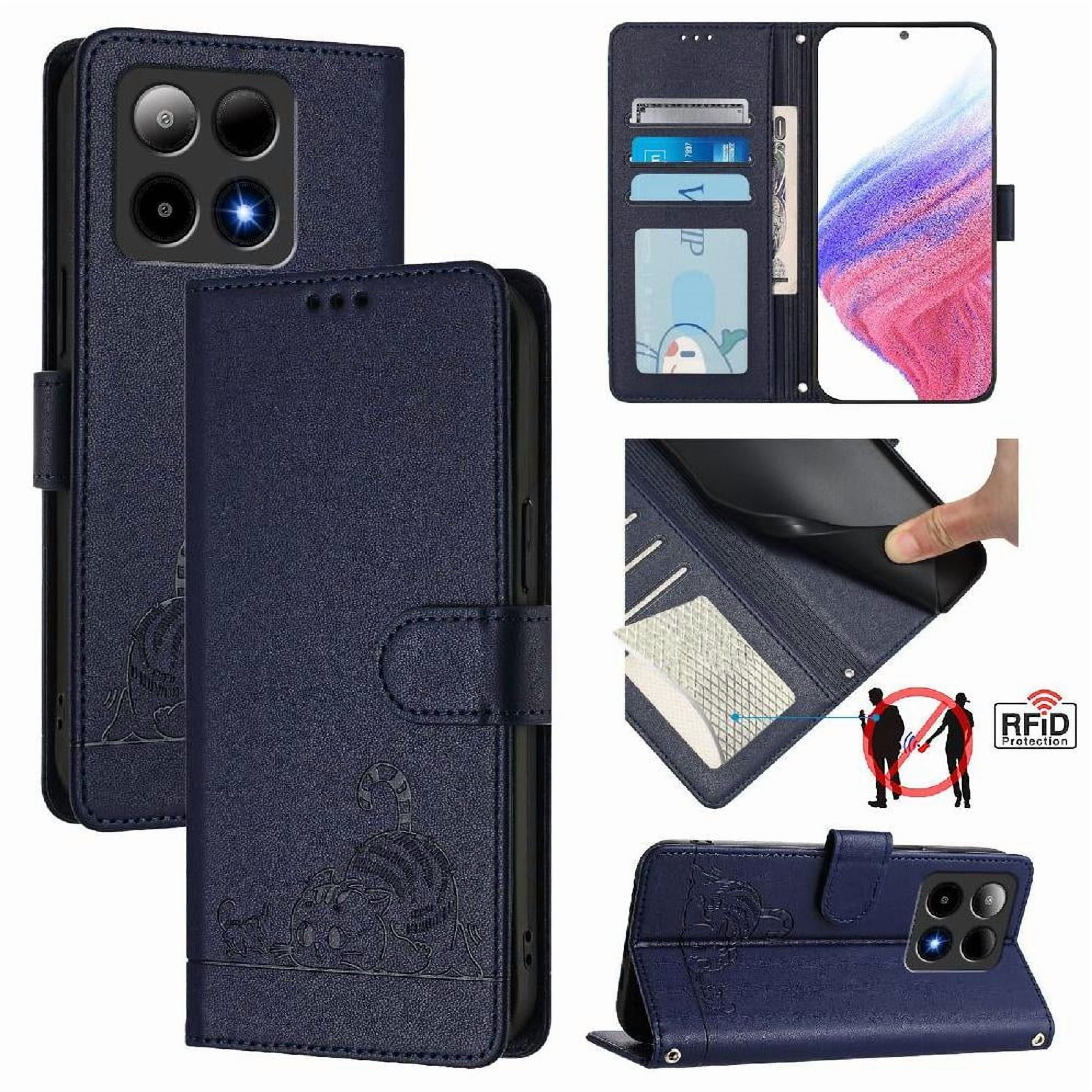 Flip case for GANGXUN Boost Summit 5G 2024 Wallet Case with Kickstand, Card Slots, RFID Block, Cat Design