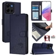 thumbnail image 1 of Flip case for GANGXUN Motorola MOTO G 5G 2025 Wallet Case with Kickstand, Card Slots, RFID Block, Cat Design, 1 of 5