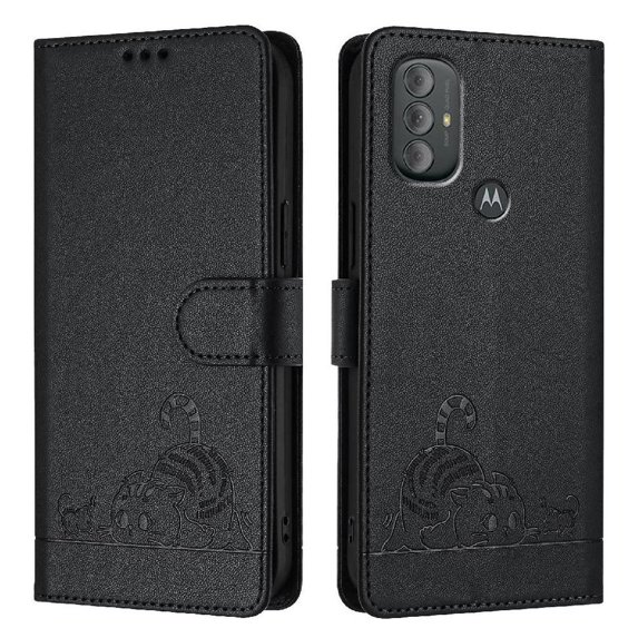 Flip case for GANGXUN Motorola MOTO G Power 2022 Wallet Case with Kickstand, Card Slots, RFID Block, Cat Design
