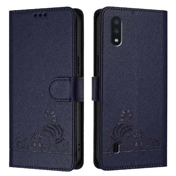 Flip case for GANGXUN Samsung Galaxy A10 Wallet Case with Kickstand, Card Slots, RFID Block, Cat Design