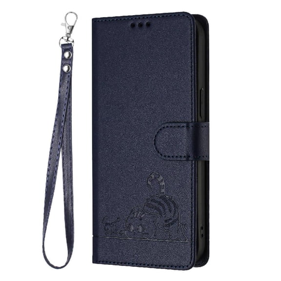 Flip case for GANGXUN Samsung Galaxy A7 2018 Wallet Case with Kickstand, Card Slots, RFID Block, Cat Design