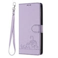 thumbnail image 1 of Flip case for GANGXUN Samsung Galaxy M55 5G Wallet Case with Kickstand, Card Slots, RFID Block, Cat Design, 1 of 5
