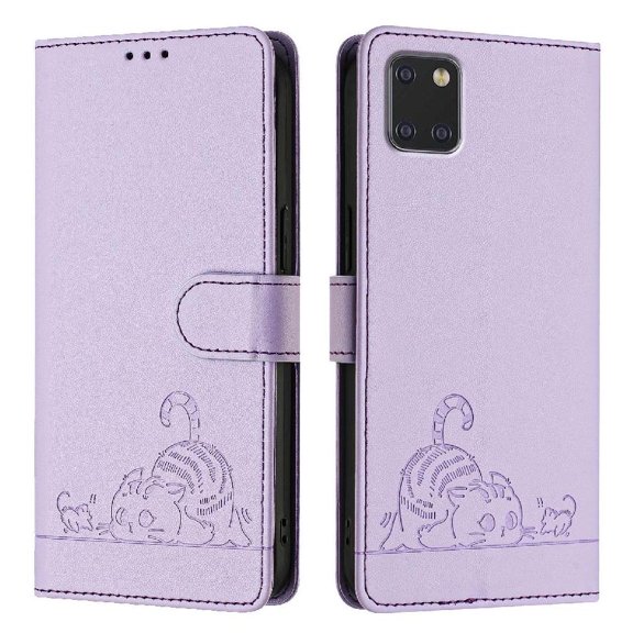 Flip case for GANGXUN Samsung Galaxy Note 10 Lite Wallet Case with Kickstand, Card Slots, RFID Block, Cat Design