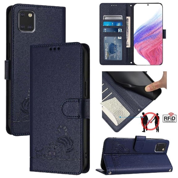 Flip case for GANGXUN Samsung Galaxy Note 10 Lite Wallet Case with Kickstand, Card Slots, RFID Block, Cat Design