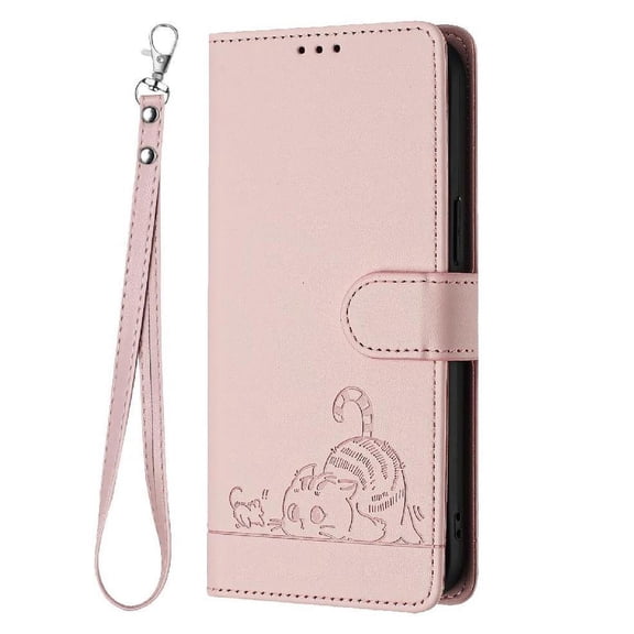 Flip case for GANGXUN Samsung Galaxy Xcover 5 Wallet Case with Kickstand, Card Slots, RFID Block, Cat Design
