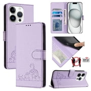 Flip case for GANGXUN iPhone 14 PRO Wallet Case with Kickstand, Card Slots, RFID Block, Cat Design