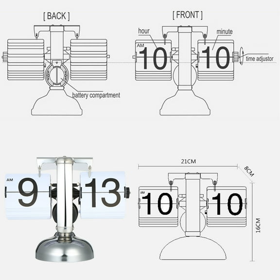 Flip clock,Operated Clock Internal Operated Flip Over Clock Over Clock Stainless Steel Flip Internal Flip Internal Operated Stainless Steel Flip Table Clock Lechnical
