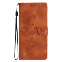 Flip cover suitable for OPPO A76 phone case wallet, flower PU leather shell protection bumper card clip magnetic phone case