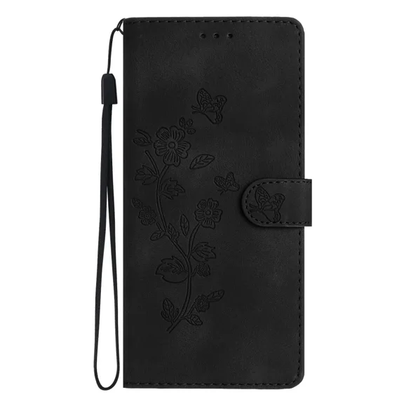 Flip cover suitable for Redmi 13C 4G phone case wallet, flower PU leather shell protection bumper card clip magnetic phone case