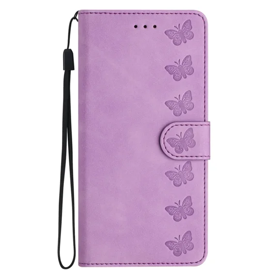 Flip cover suitable for Redmi note 8T phone case wallet, butterfly embossed PU leather shell protection bumper card clip magnetic folding phone case
