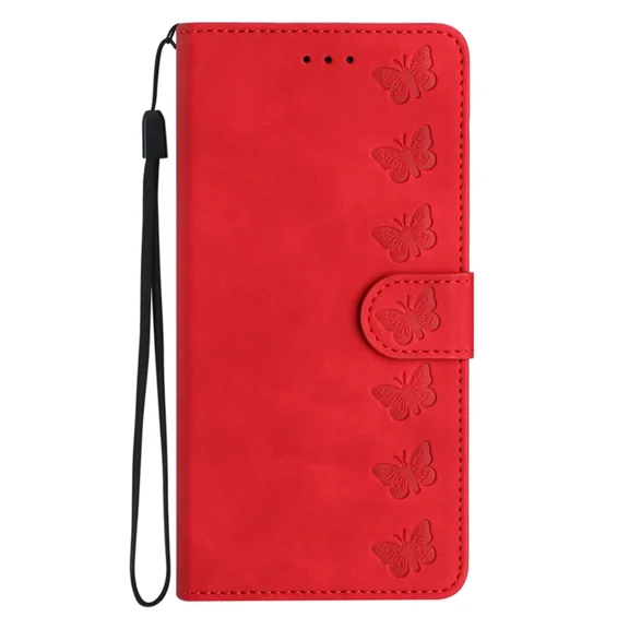 Flip cover suitable for iPhone 6 Plus phone case wallet, butterfly embossed PU leather shell protection bumper card clip magnetic folding phone case