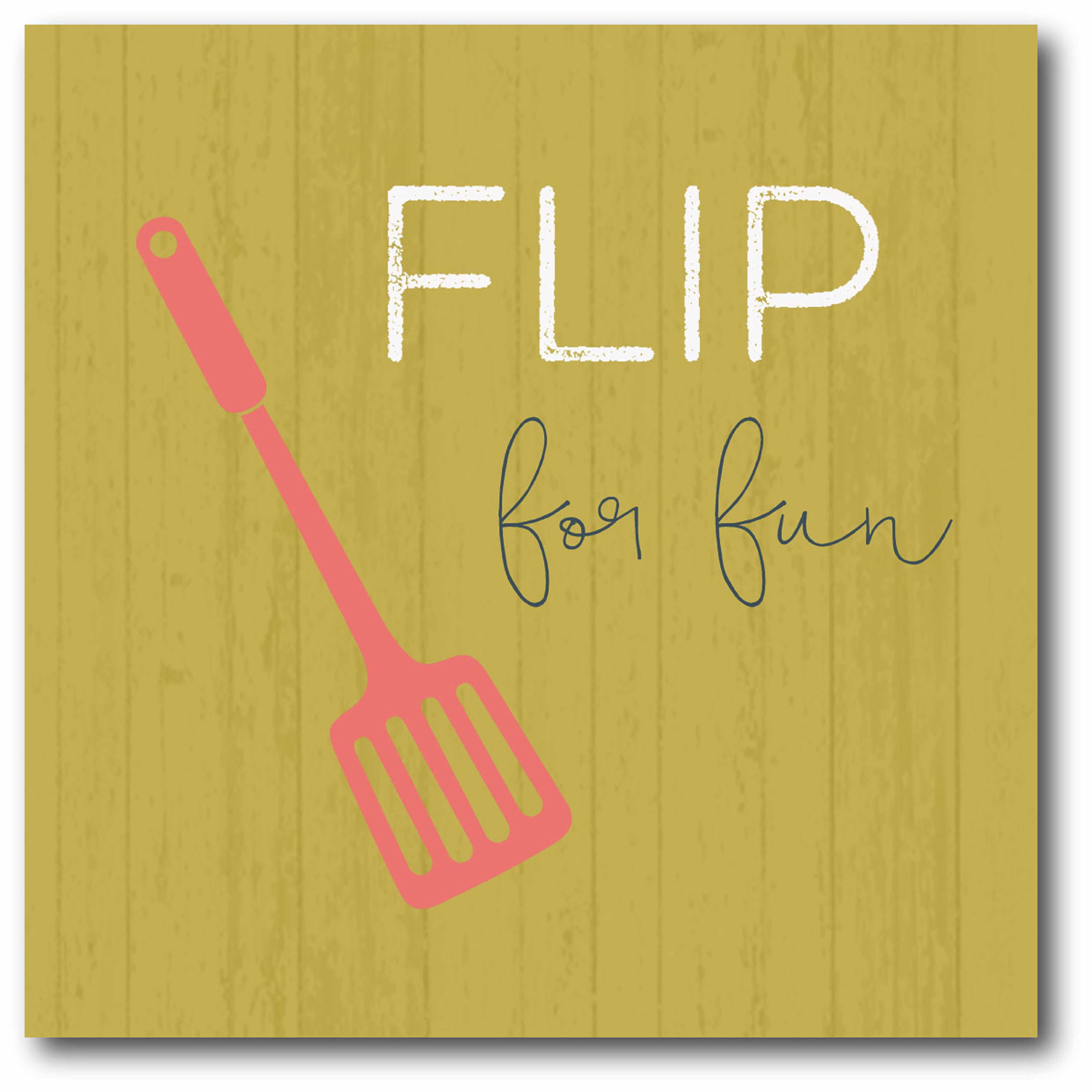 Flip for Fun Gallery-Wrapped Canvas Wall Art, 16x16