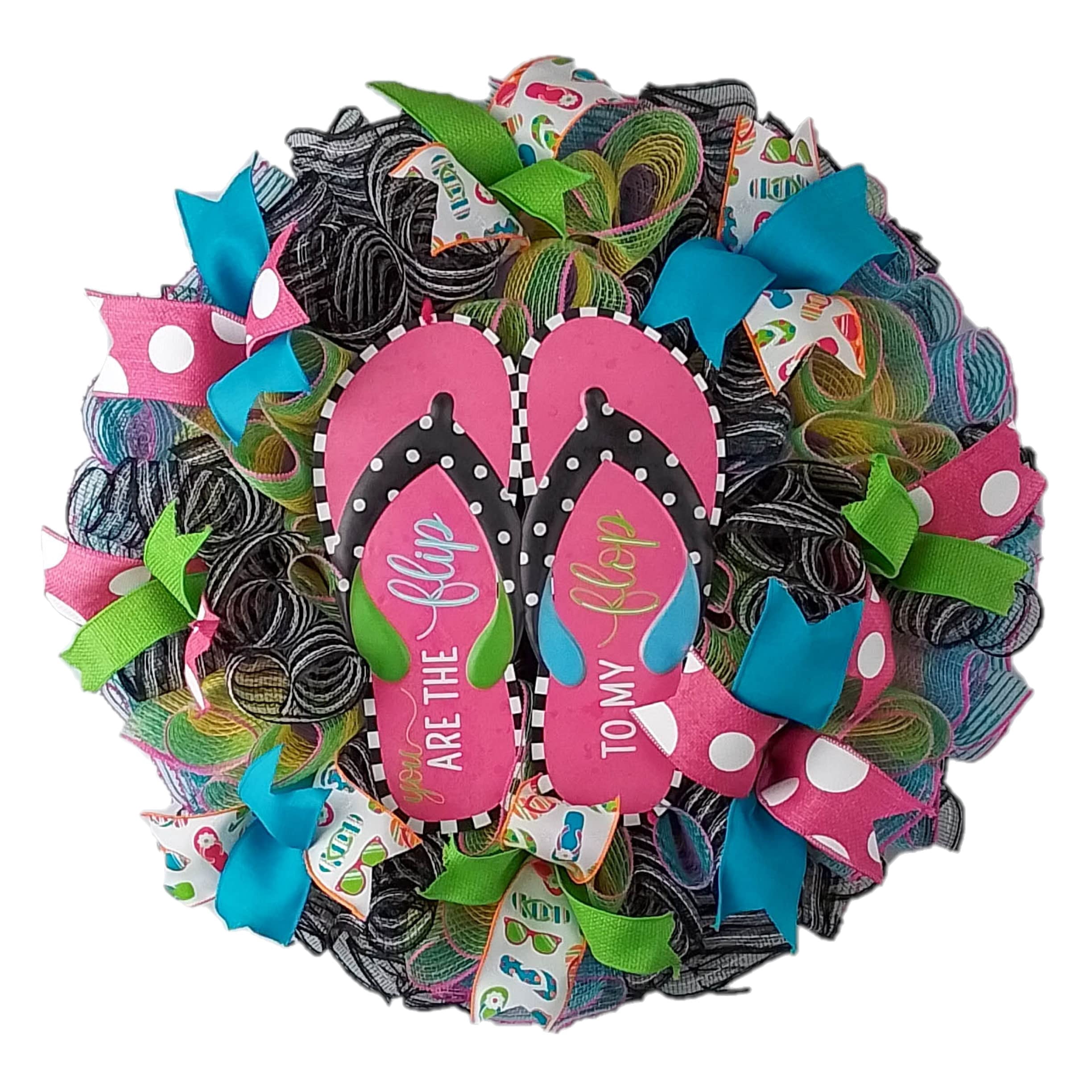 Flip to my Flop Wreath - Summer Spring Front Door Decor - Beach ...