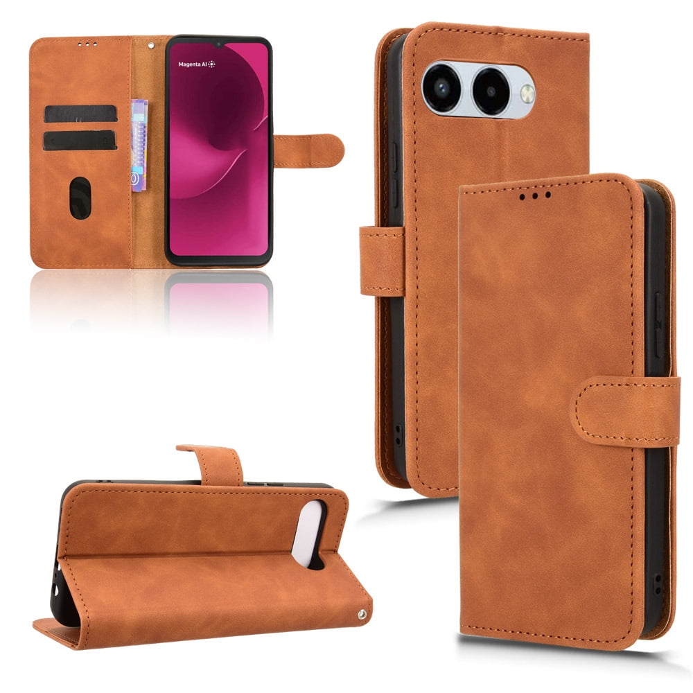 Flip wallet phone leather case suitable for T-Mobile Revvl 8 7 6 Pro