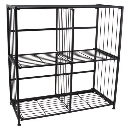 FlipShelf - Folding Metal Shelf - 4 Compartment, Cube