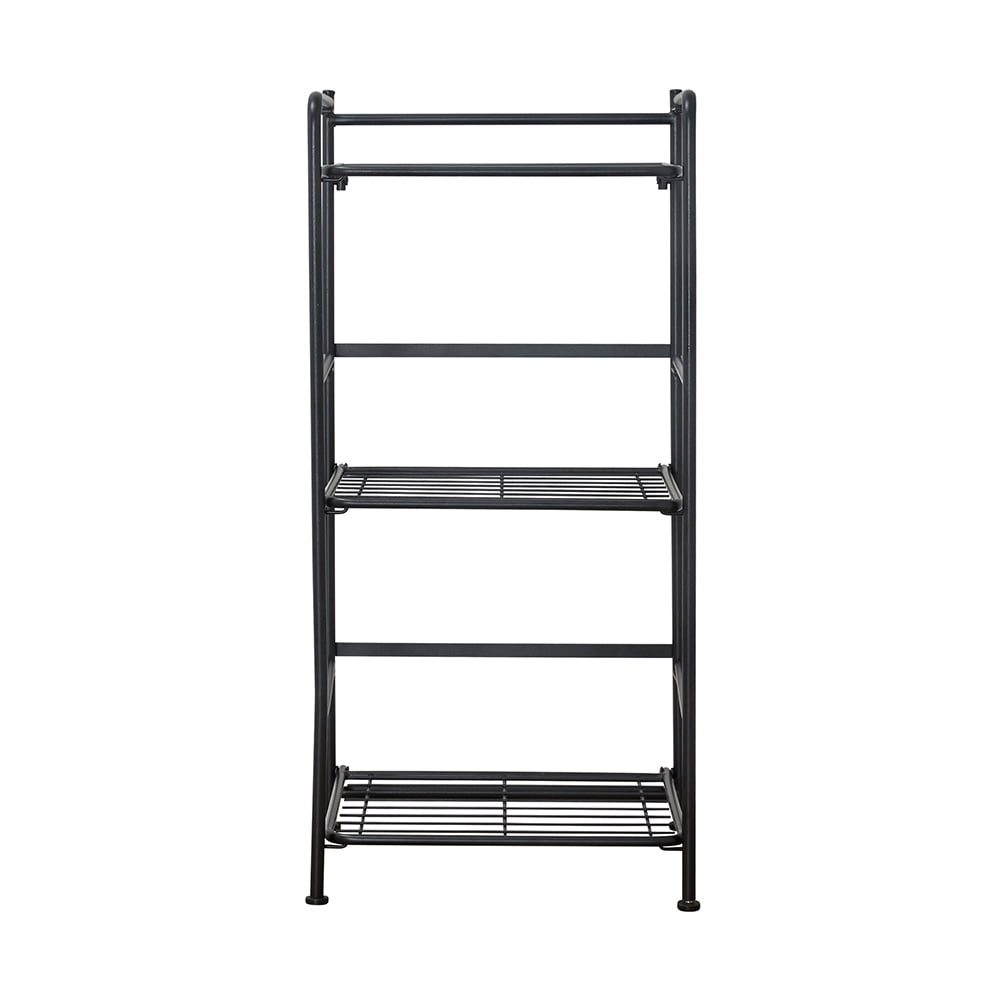 FlipShelf-Folding Metal Shelf-No Assembly-Bookcase-Style (3