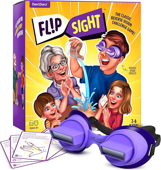 FlipSight Upside Down Goggles Challenge Family Game for Kids and Adults