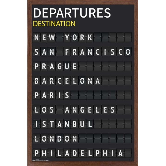 Flipboard - Destination Wall Poster, 14.725" x 22.375", Framed