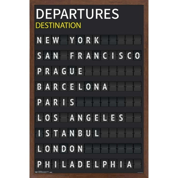 Flipboard - Destination Wall Poster, 14.725" x 22.375", Framed