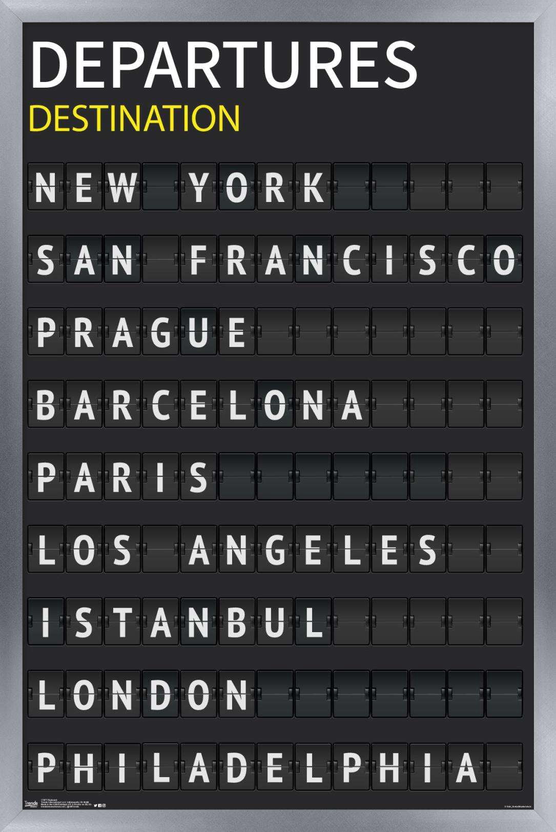 Flipboard - Destination Wall Poster, 14.725" x 22.375", Framed
