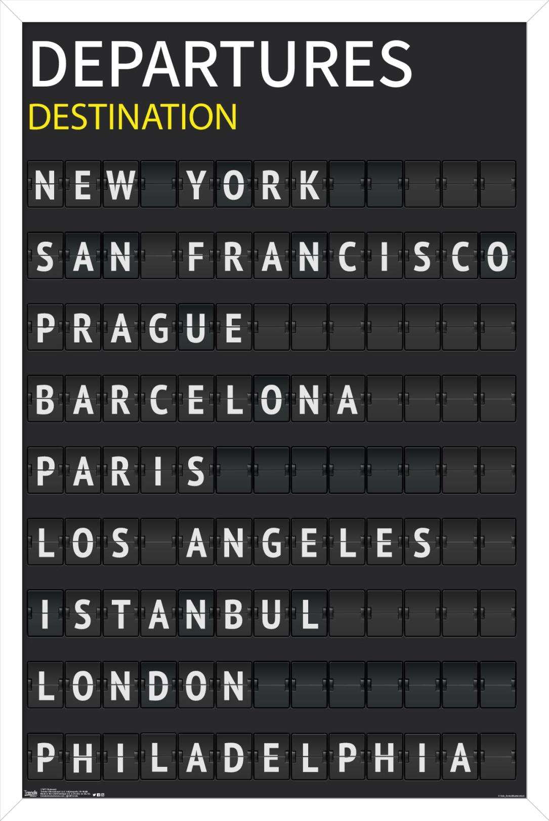 Flipboard - Destination Wall Poster, 14.725" x 22.375", Framed