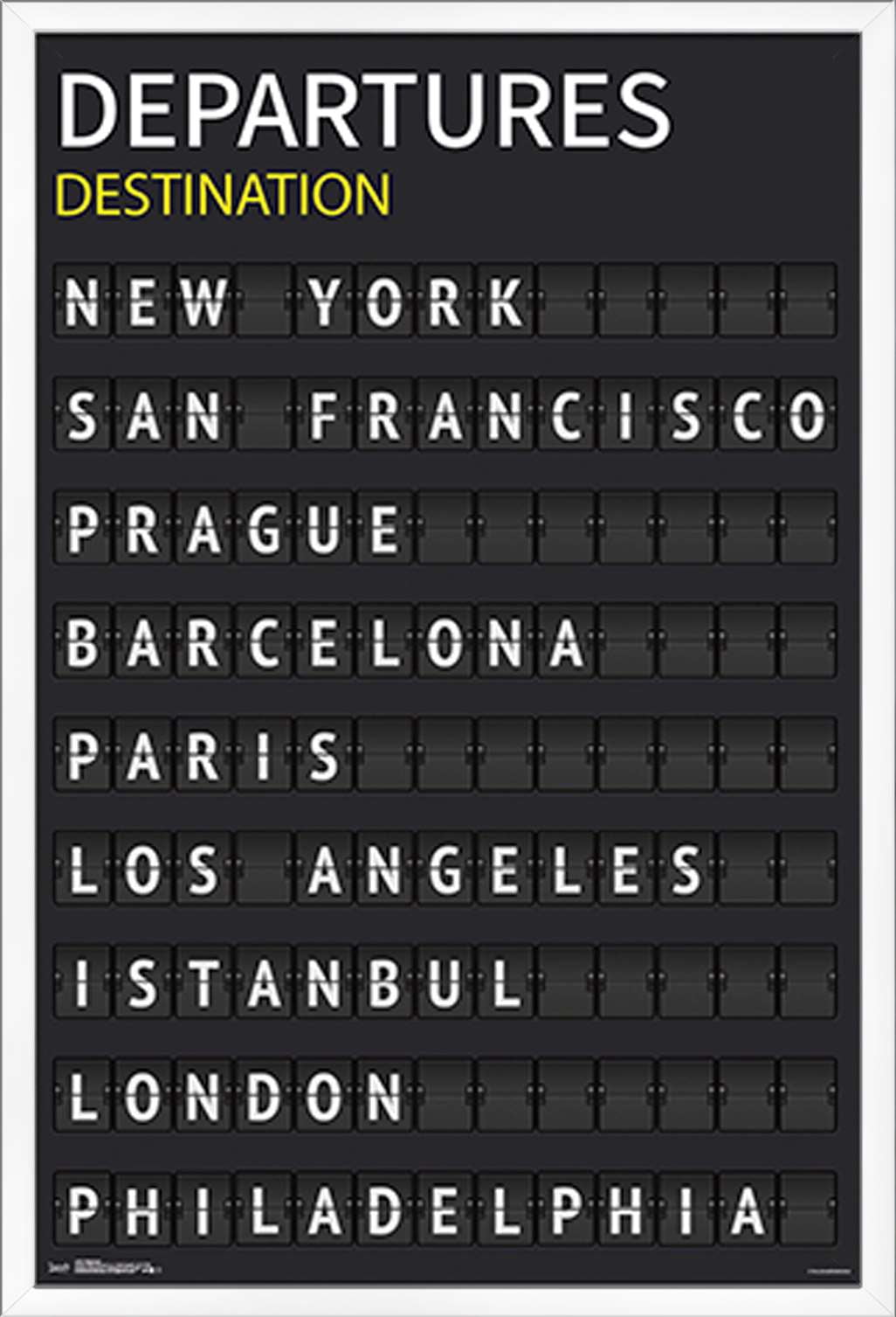 Flipboard - Destination Wall Poster, 22.375" x 34", Framed