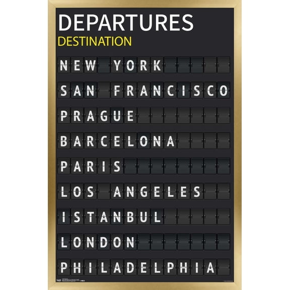 Flipboard - Destination Wall Poster, 22.375" x 34", Framed