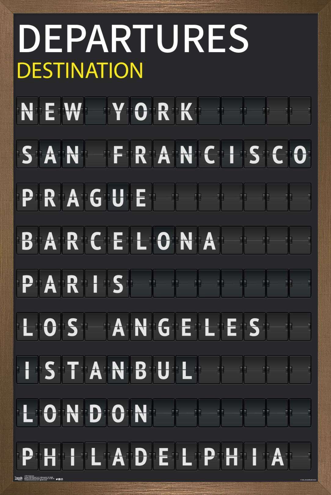 Flipboard - Destination Wall Poster, 22.375" x 34", Framed