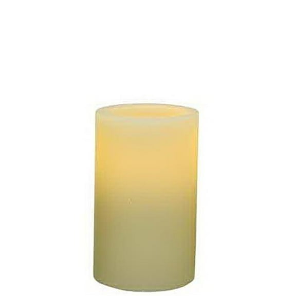 Flipo Pacific Accents Ivory Wax 3-Inch by 5-Inch Pillar Candle with 4-hour and 8-hour timer