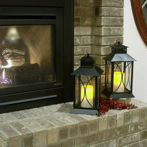 Flipo Pacific Accents Neuporte Indoor/Outdoor Lantern with Flameless Resin Candle, Oil Rubbed Bronze Finish