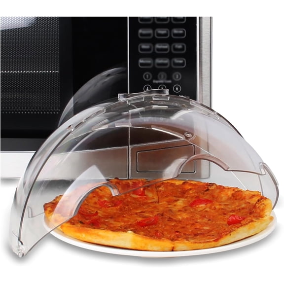 Flippable Microwave Splatter Cover for Food, Higher Dome Microwave Oven Plate Cover for Heating Dishes, Stay-Inside Splatter Guard, Innovative Kitchen Lid-10.5 Inch Diameter