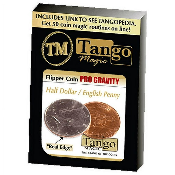 Flipper Coin PRO Gravity Half Dollar/English Penny - Tango - Trick (D0101)