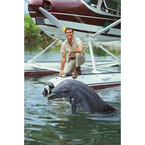 Flipper Jumping Out of Water Tv Show Color 24x36 Poster