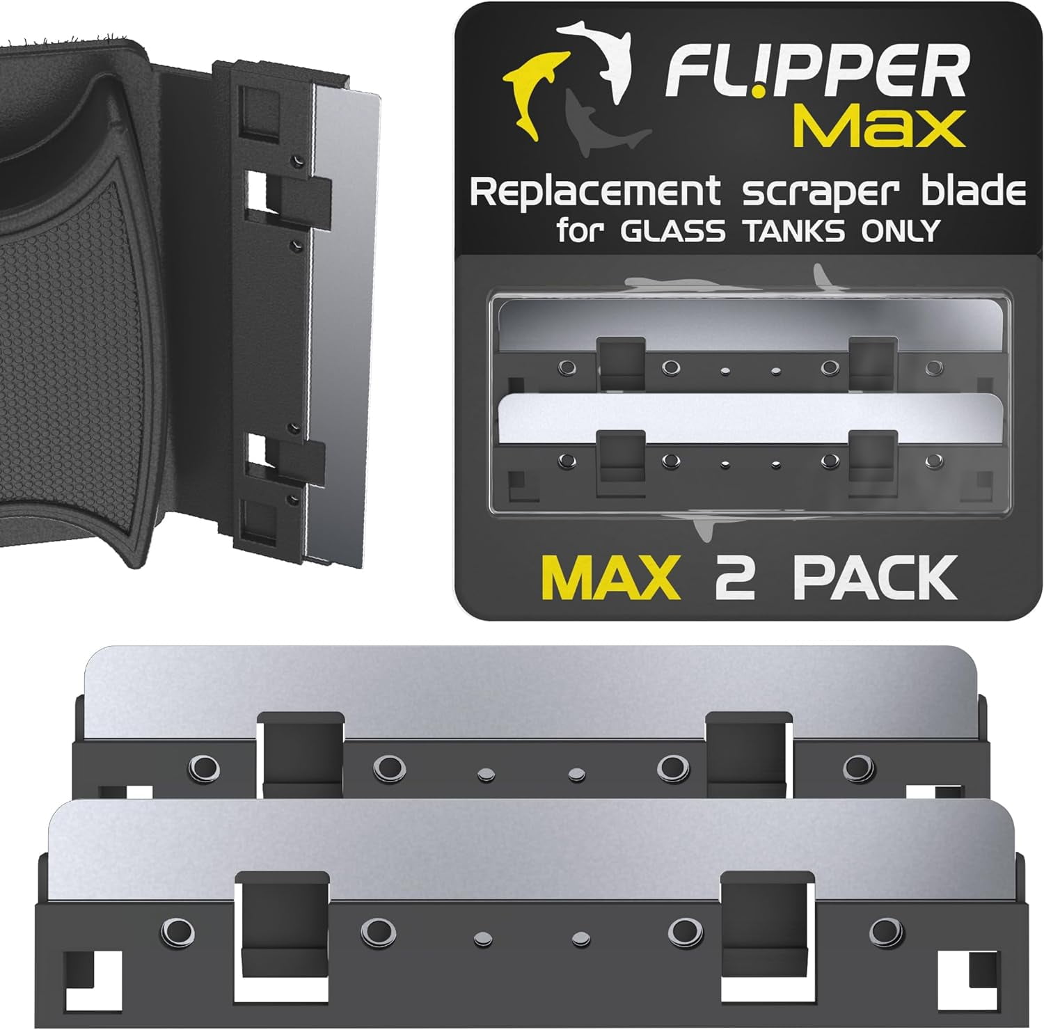 Flipper Max Aquarium Algae Scraper Replacement Blades For Fish Cleaning