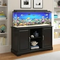 thumbnail image 1 of Flipper by Ollie & Hutch Harbor 50 - 75 Gallon Aquarium or Terrarium Tank Stand, Black, 1 of 6