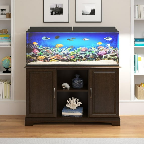Flipper by Ollie & Hutch Harbor 50 - 75 Gallon Aquarium or Terrarium Tank Stand, Espresso