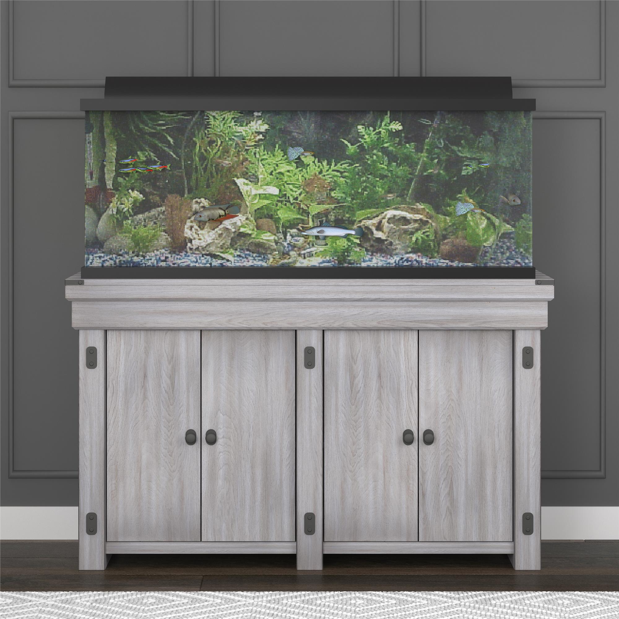 Flipper by Ollie & Hutch Wildwood 55 Gallon Aquarium Stand, Rustic White - image 1 of 14
