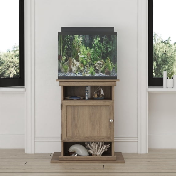 Flipper(tm) 10/20 Gallon Aquarium or Terrarium Tank Stand, Rustic Oak