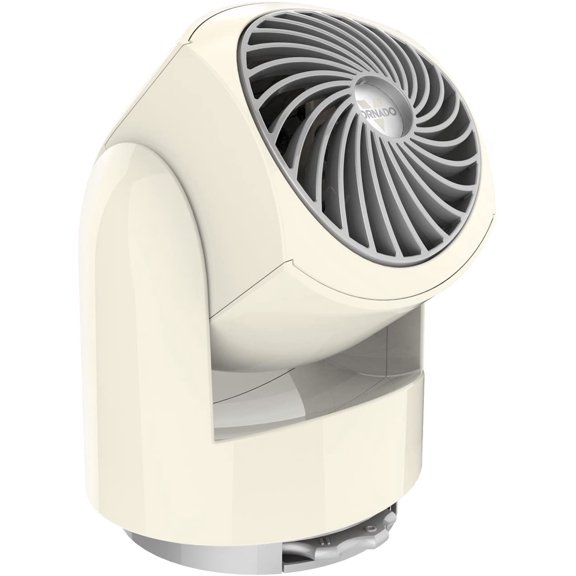 Flippi V6 Compact Air Circulator Fan, Quiet Portable Travel Fan for Office or Bedroom, Adjustable Head, 2 Speeds, Vintage White