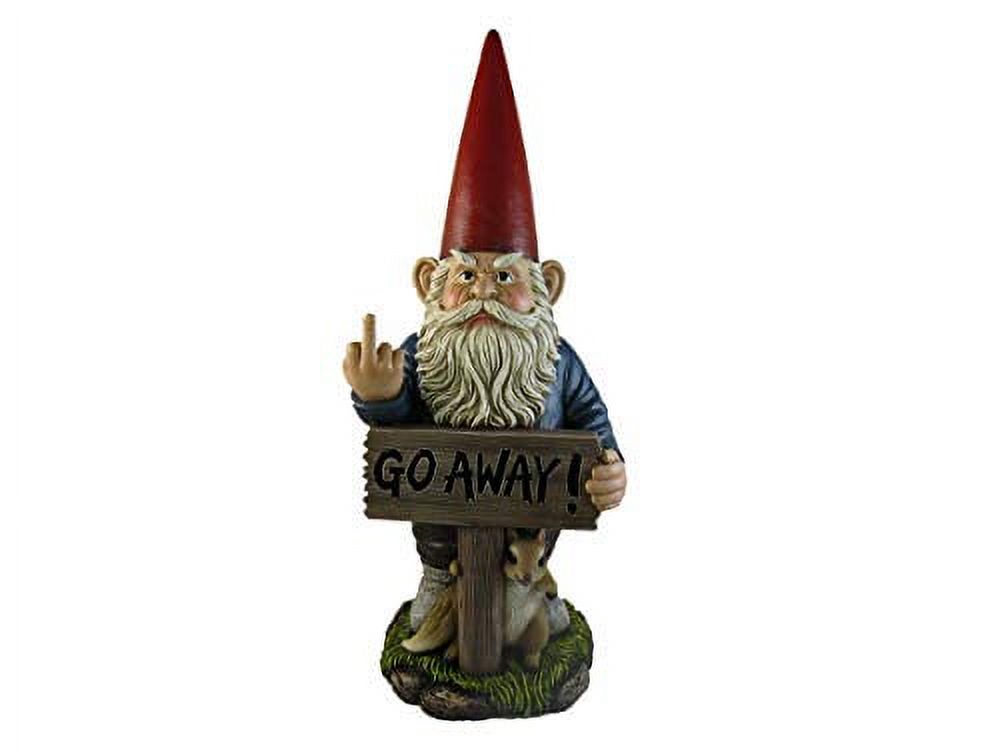 Flipping Angry Outdoor Front Porch Garden Gnome Large Statue | Yard ...