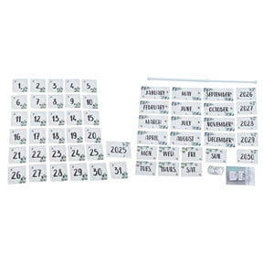 Flipping Calendar Bulletin Board Set Includes Holder 54 Date Cards Adjustable Rings For Classroom Decoration