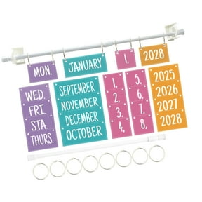Flipping Calendar Bulletin Board Set Includes Holder 54 Date Cards Adjustable Rings For Classroom Decoration