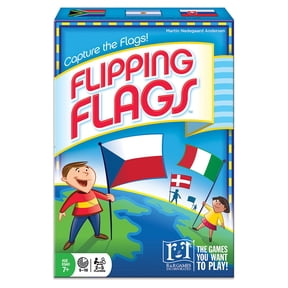 Flipping Flags - R&R Games, Fast Paced Family Card Game, Learn Flags From Around The World, Ages 7+, 2-5 Players,