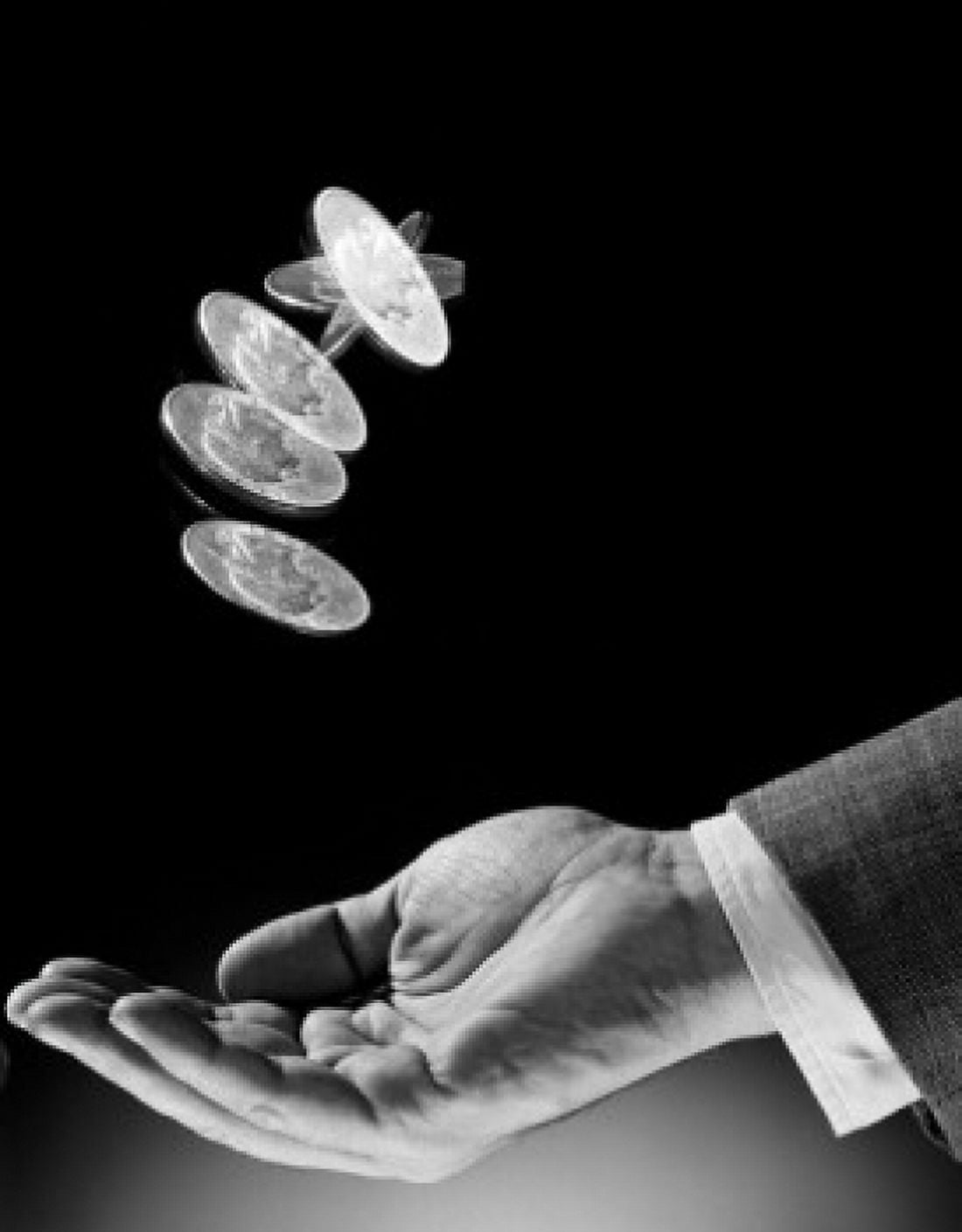 Flipping coin from thumb Canvas Art -  (24 x 36)